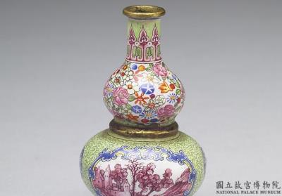 图片[2]-Painted enamel vase with landscape decoration, Qing dynasty, Qianlong reign (1736-1795)-China Archive